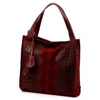 Kožená torbica Luka 26-010 CROCO - bordo